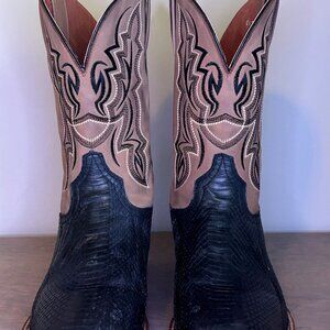 Dan Post Men's Square Toe Tan and Black Leather Boots DP612